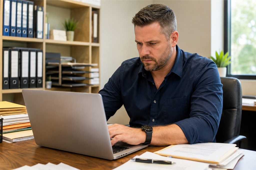 Bail Bondsman Reviewing Booking Details