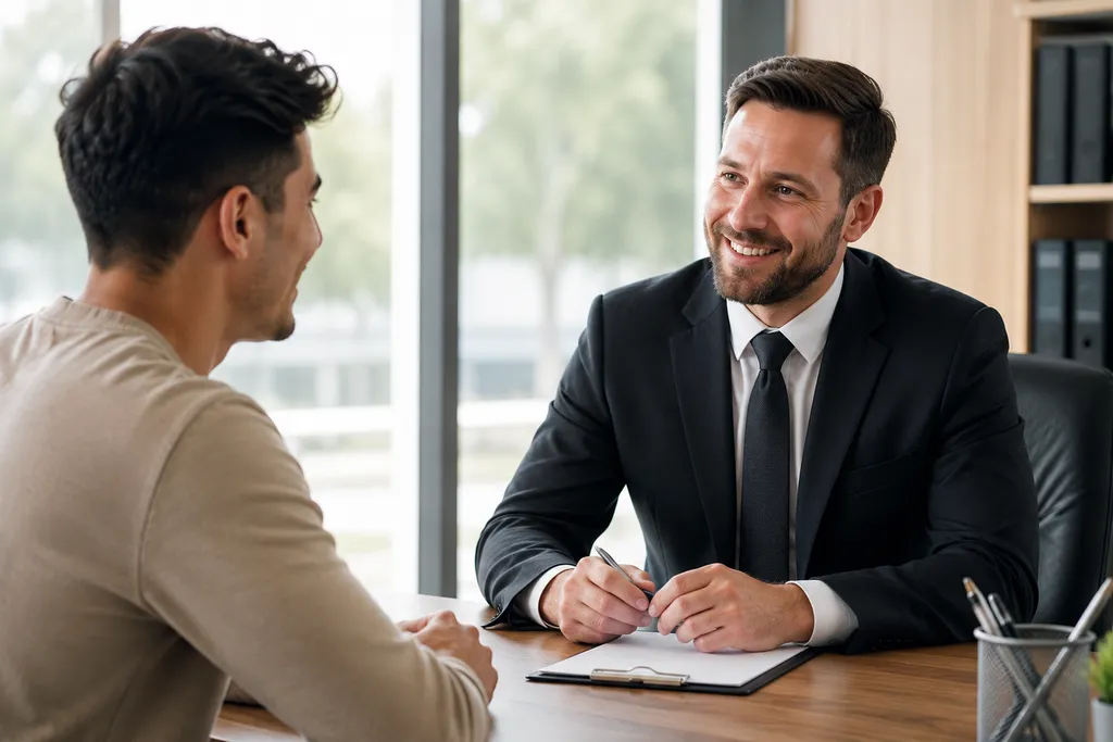 Client Speaking With Professional Bail Bondsman