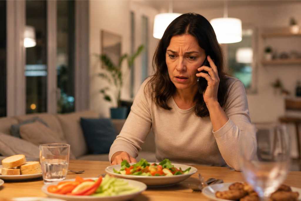 Tense Evening Call From A Family Member
